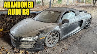 Abandoned Supercar Audi R8  First Wash in Years  Car Detailing Restoration [upl. by Ereynihc]