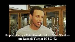 Jarrod Ficklin 11 asks GS Warriors Guard Stephen Curry about Coach Russell Turner 92 [upl. by Till284]