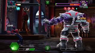 Spiderman2099 Vs Thanos Solo  EoP Acceptance  spectacularspider MCOC [upl. by Otrebide936]