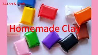 How To Make Clay at home Craft Clay MakingDIY Play Dough Homemade Soft ClaySJJ Art amp Craft [upl. by Nithsa]