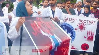 Protest Violation Against West Bengal Doctor  SKIMS Soura Kashmir [upl. by Artinek955]