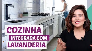 COMO MOBILIAR COZINHA INTEGRADA COM LAVANDERIA  DicaDaPâ [upl. by Edrock]