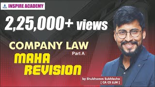 Company Law  Maha Revision  Part A  by Shubhamm Sir [upl. by Chaudoin]