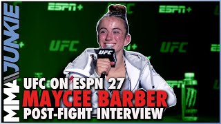 Maycee Barber defends split decision win over Miranda Maverick  UFC on ESPN 27 [upl. by Higbee]