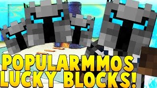 POPULARMMOS LUCKY BLOCK MOD CHALLENGE Minecrafter Mod  Minecraft  YouTuber Block Mod  JeromeASF [upl. by Meehar558]