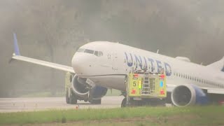 United Jet slides off runway [upl. by Suzan]