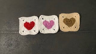 Tuto granny coeur au crochet ♥️ [upl. by Heida]