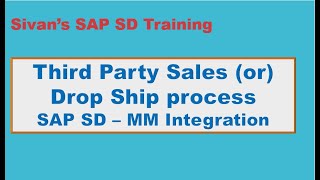 SAP SD Third Party Sales TAS  Sivans SAP SD Training [upl. by Jeremy21]