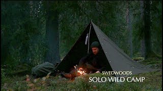 Solo Overnight  2 Zeltbahn Canvas Poncho Shelter  Bushcraft [upl. by Tallu368]