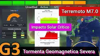 🚨 IMPACTO SOLAR CRÍTICO Y TERREMOTO M70 TORMENTA GEOMAGNETICA SEVERA 🛑 [upl. by Aikan377]