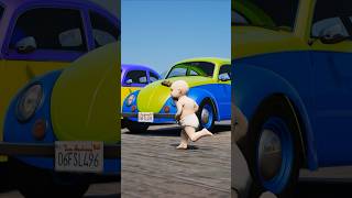 BABY CAR DESTROYED  GTA V  shorts short [upl. by Irallih]