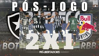 BOTAFOGO 2x1 RB BRAGANTINO  PÓSJOGO COM SHOW DE JR SANTOS [upl. by Anneuq]