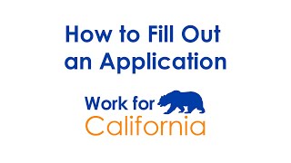 Work4CA How to Fill Out an Application [upl. by Tem817]