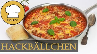 HACKBÄLLCHEN mit KRITHARAKI in TomatenKäseSauce [upl. by Lotte155]