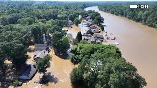 Videos shows extreme flooding in Mountain Island Lake North Carolina [upl. by Mcleod829]