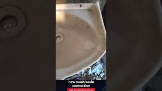 How to install new wash basin connection plumbing iti apprentice shorts youtube skills subscr [upl. by Eisdnyl]