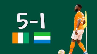 Cote dIvoire vs Sierra Leone 51 Résumé du Match amical 🇨🇮 vs 🇸🇱 [upl. by Akenat]