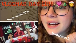 VLOGMAS DAY 11 🎄🎅💗 homework acnh home alone film chill night [upl. by Naig]