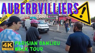 4K Aubervilliers full walk tour in dangerous Paris banlieu now reconverting [upl. by Fante208]