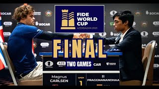 Praggnanandhaa vs Magnus Carlsen  FIDE World Cup 2023  FINAL [upl. by Davidson137]