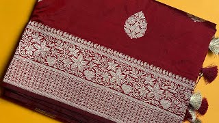 Katan Silk Banarasi Saree  Original Pure Silk Sarees Online Shopping  Edhinicom [upl. by Guerra]