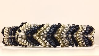 Chevron Bracelet Tutorial  Chevron Bileklik Yapımı 🎄🎅🏼🎁🥂 Diy [upl. by Amias228]