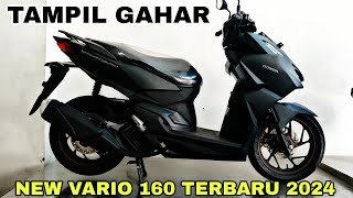 REVIEW VARIO 160 TERBARU 2024 VERSI ABS HITAM DOFF TAMPIL LEBIH GAHAR [upl. by Odinevneib]