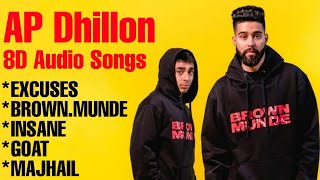 AP dhillon 8d songs  Ap dhillon top 5 songs  Part 1  Gaana jukebox [upl. by Ardnekan]