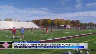 Concordia Cadets boys soccer preps for 2A semistate in Kokomo [upl. by Ahseit]