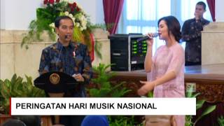 Raisa Minta Sepeda ke Jokowi  Saat Presiden Jokowi Cari Raisa di Peringatan Hari Musik Nasional [upl. by Leckie]