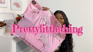 PRETTYLITTLETHING HAUL TRY ON HAUL  VALENTINES DAY OUTFITS [upl. by Nylakcaj563]