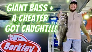 Bass Fishing Tournament Angler Caught Cheating Guy Catches Giant Bas and Wins a New Boat [upl. by Charmine]