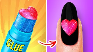 WEIRD WAYS TO SNEAK MAKEUP INTO CLASSFunny Painting Hacks And DIY Art Ideas By 123 GO Like [upl. by Genesia]