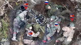 Horrible Ukrainian FPV drones brutally executed North Korea and Russian soldiers in surprise attack [upl. by Adyl]