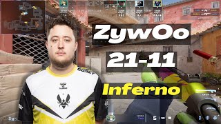 ZywOo wteam Vitality Inferno  FACEIT Ranked  March 27 2024  cs2 demo [upl. by Anairad]