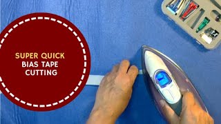 Super Quick Bias Tape Cutting  DIY Bias Tape [upl. by Neesay]