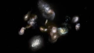 A group of interacting and merging galaxies in the early Universe [upl. by Oiceladni]