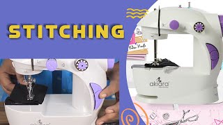 Mini sewing machine  Stitching Hindi [upl. by Ynnep]