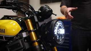 XSR900 7 Inch Headlight Conversion Installation [upl. by Ahseikal26]