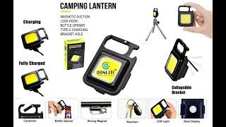 Danlite Keychain Light  Keychain with Bottle Opener Magnetic Base and Folding Bracket  Mini LED [upl. by Astra]