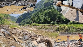 Typhoon YAGI devastated the family farm everything along the stream was swept away to bare rock [upl. by Nairde]