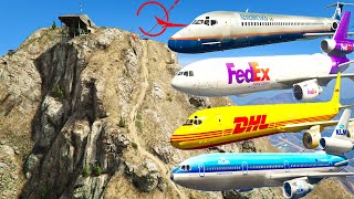 GTA V Every McDonnel Douglas Airplanes Falling into Mount Chiliad Crash and Fail Compilation [upl. by Moon]