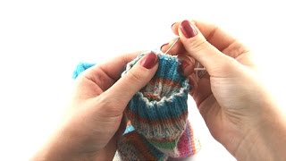 How to Knit Socks 9 Weaving in loose ends [upl. by Kunz605]