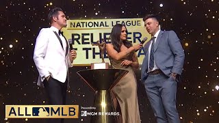 Ryan Helsley accepts the Trevor Hoffman NL Reliever of the Year Award [upl. by Edbert]