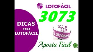 DICAS LOTOFACIL 3073 [upl. by Ssitnerp]