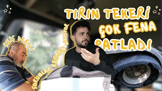 YOLDAYKEN TIRIN TEKERİ PATLADI🛞💥 yoğun rüzgarda tır yolculuğu 🚛 [upl. by Perron459]