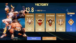 Hero BRUNHILDA Mendominasi dan Menjadi MVP – Game AOV Paling Seru [upl. by Aniryt]