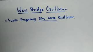 Wein Bridge Oscillator [upl. by Karry268]