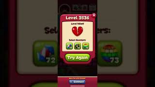 Toon Blast Level 3536  No Boosts  3 Stars [upl. by Anastos]