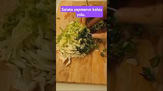 🔥SALATA YAPMAK BU KADAR KOLAYMIŞ ‼️AYRI AYRI DOĞRAMAYIN ‼️youtubeshorts pratiktarifler keşfet [upl. by Inattyrb908]